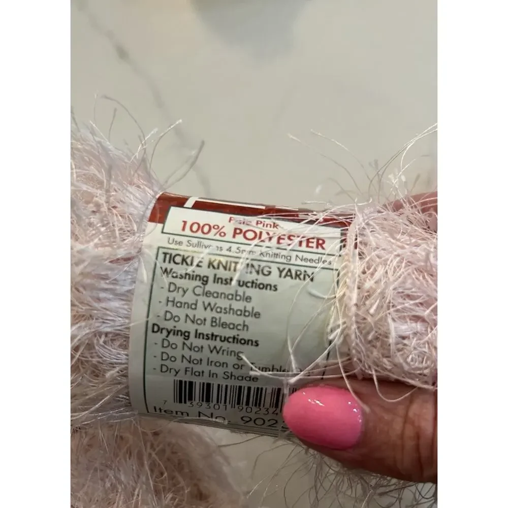 Lot Of 3 Skeins‎ Tickle Knitting Yarn Pink #90234 Eyelash 50g 67 Yds Sullivans